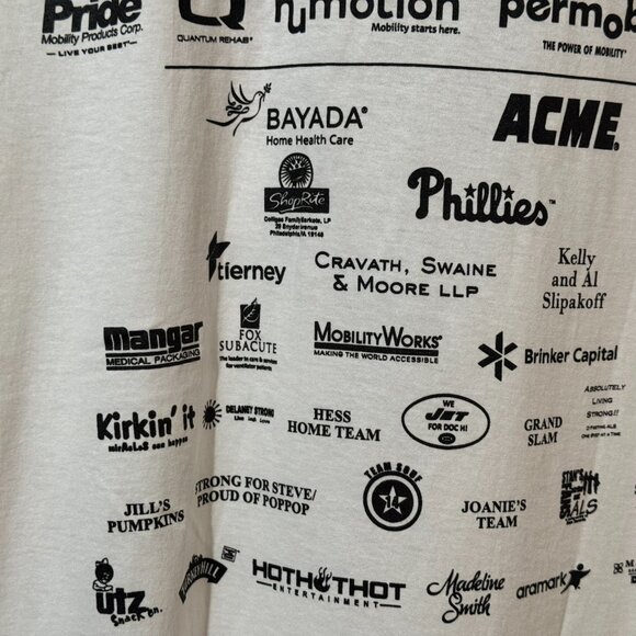 Fruit of the Loom 100% Cotton Walk to Defeat ALS T-Shirt, White, XL - Picture 8 of 13